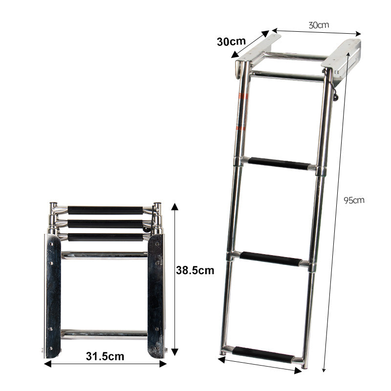 Stainless Steel Boat Swim Ladder – 3 & 4 Step | Telescoping, Folding & Under-Platform