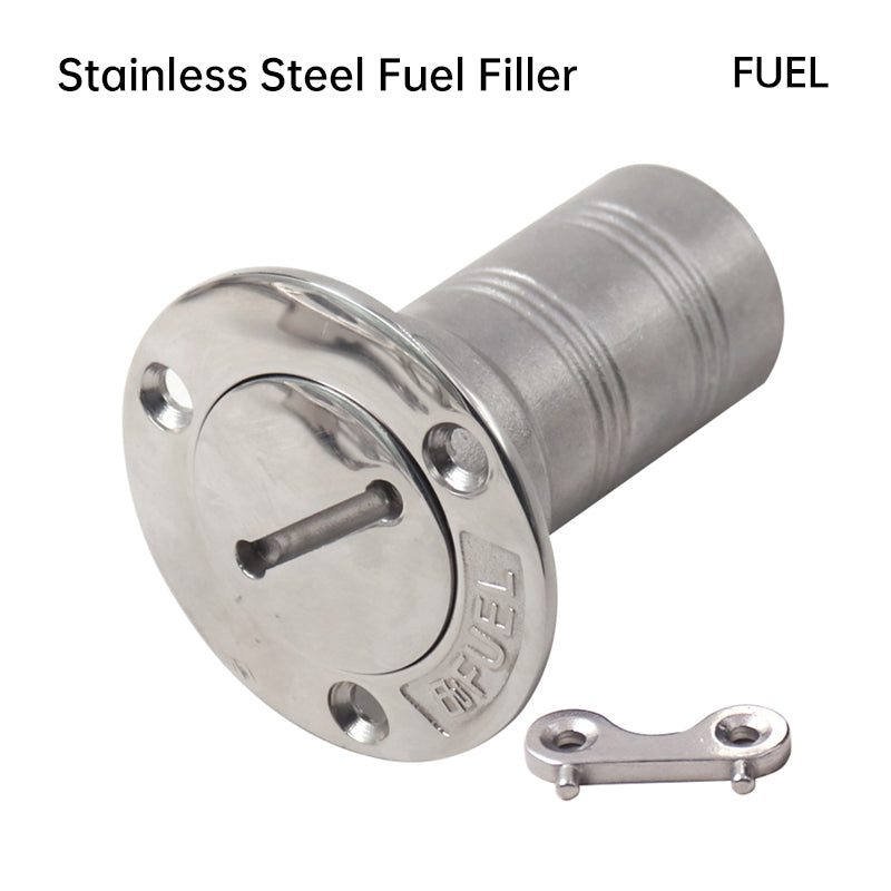 316 Stainless Steel Boat Deck Fill – Marine Water & Fuel Filler with Key Lock & Chain