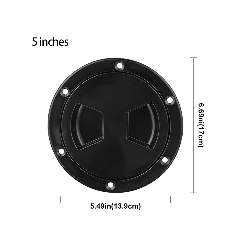 Runder Marine-Wartungsdeckel aus ABS, rutschfest, zum Herausdrehen (4"/5"/6")