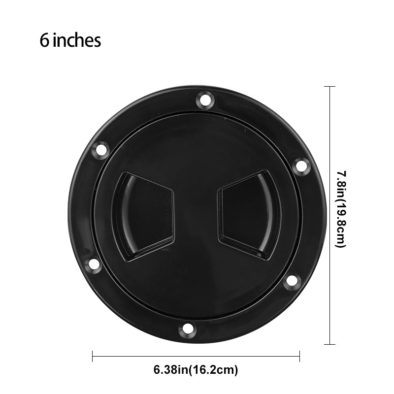 Runder Marine-Wartungsdeckel aus ABS, rutschfest, zum Herausdrehen (4"/5"/6")