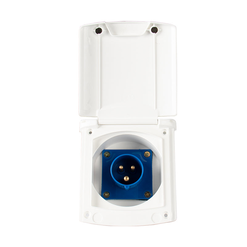 RV Shore Power Inlet Socket with Magnetic Cover | IP44 Weatherproof | 16A / 32A