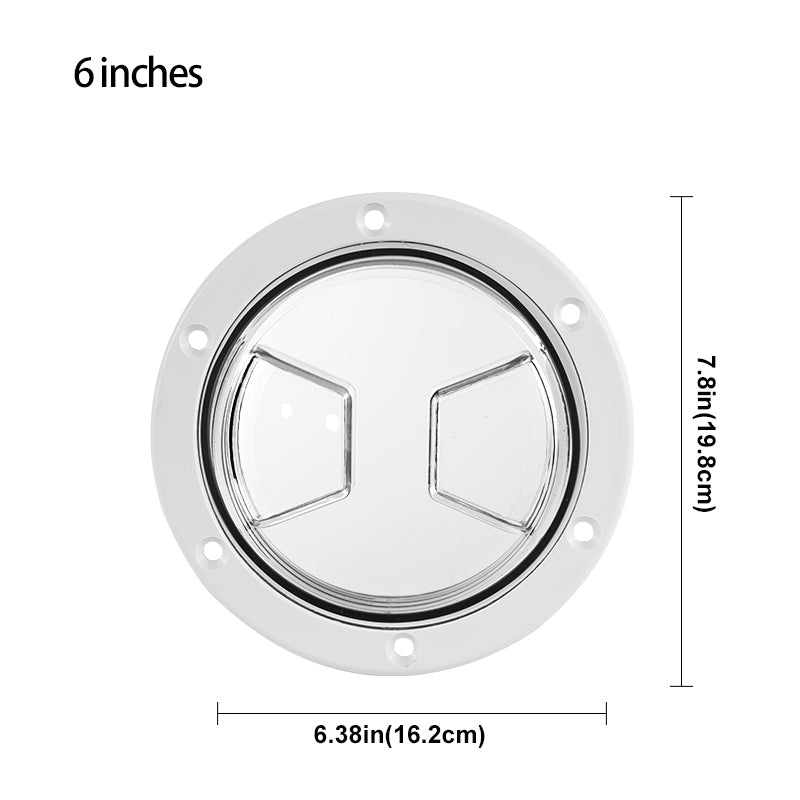 Runder Marine-Wartungsdeckel aus ABS, rutschfest, zum Herausdrehen (4"/5"/6")