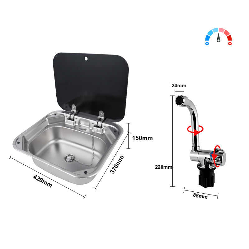 RV Camper Nano-Coated 304 Stainless Steel Sink