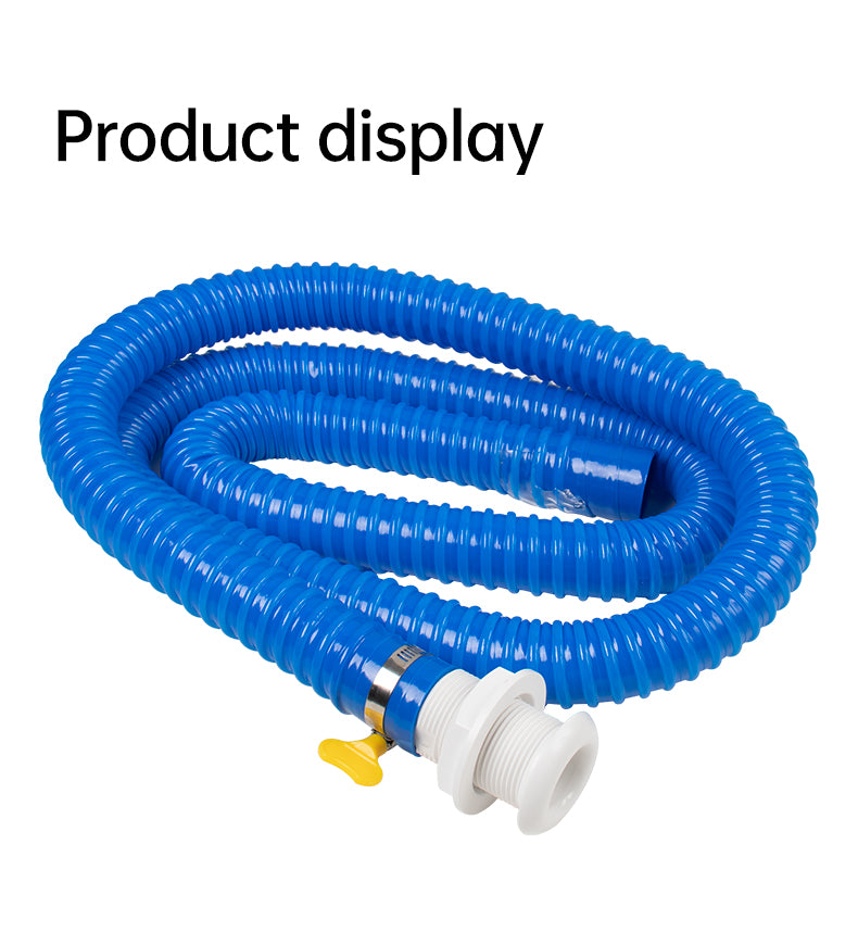 Marine Bilge Pump Hose with Check Valve Kit - Anti-Crack EVA Flexible Discharge Hose 1100GPH (78.74in/200cm)