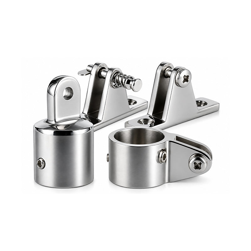 Marine Bimini Top Fittings Kit – 316 SS Slide Cap, Slide Socket, Deck Mount, Pin Mount