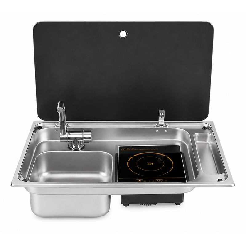 RV Built-In Induction Cooktop & Sink Combo