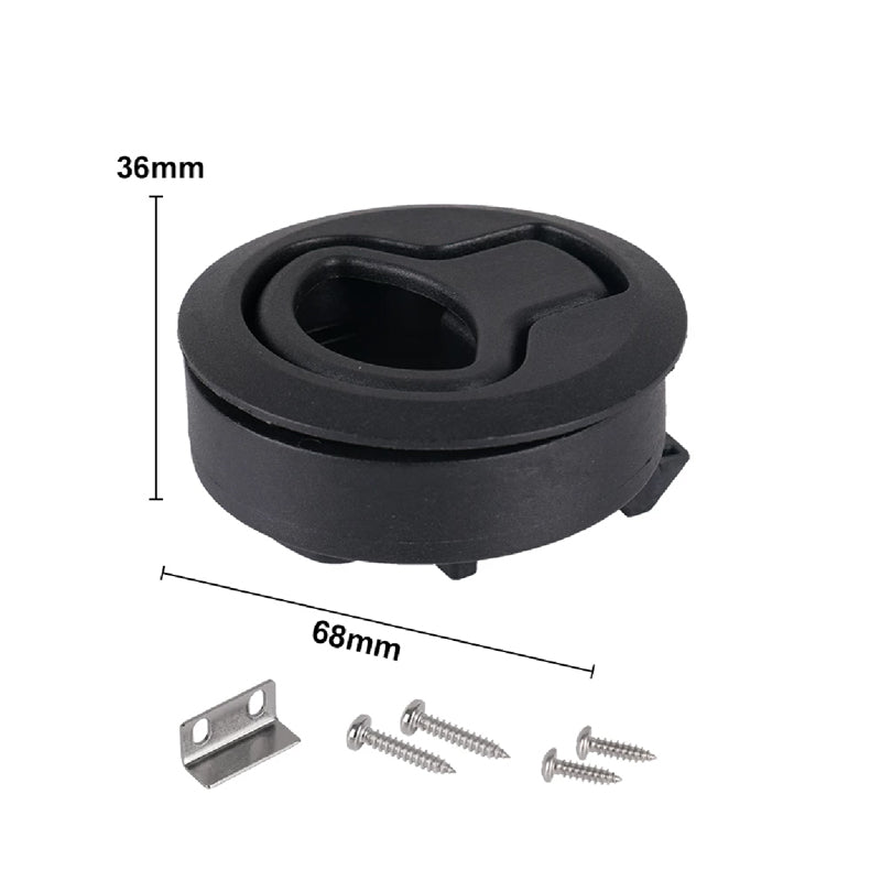 Marine Flat Draw Latch - Flush Mount Nylon Slam Latch
