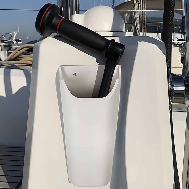Yacht Winch Handle Pocket – PVC Self-Draining Holder for Sailboat Deck