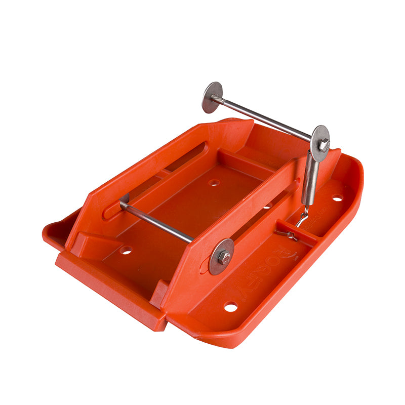 RV Stabilizer Jack Pad with Spring-Loaded Bracket – Auto-Retract Foot Pad for Travel Trailers