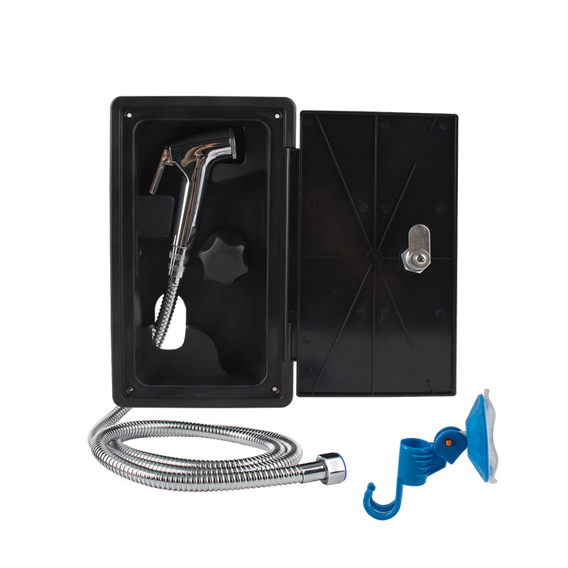 RV Exterior Shower Box Kit with Lock - Hot & Cold Outdoor Shower