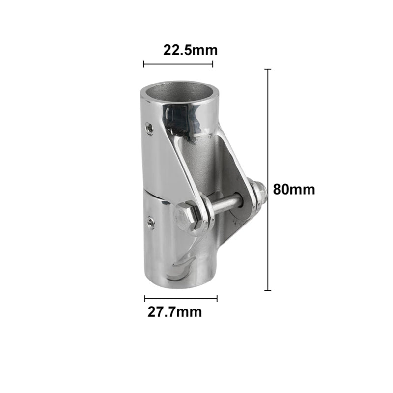 316 Stainless Steel 180° Swivel Tube Connector – Marine Bimini & Rail Fitting