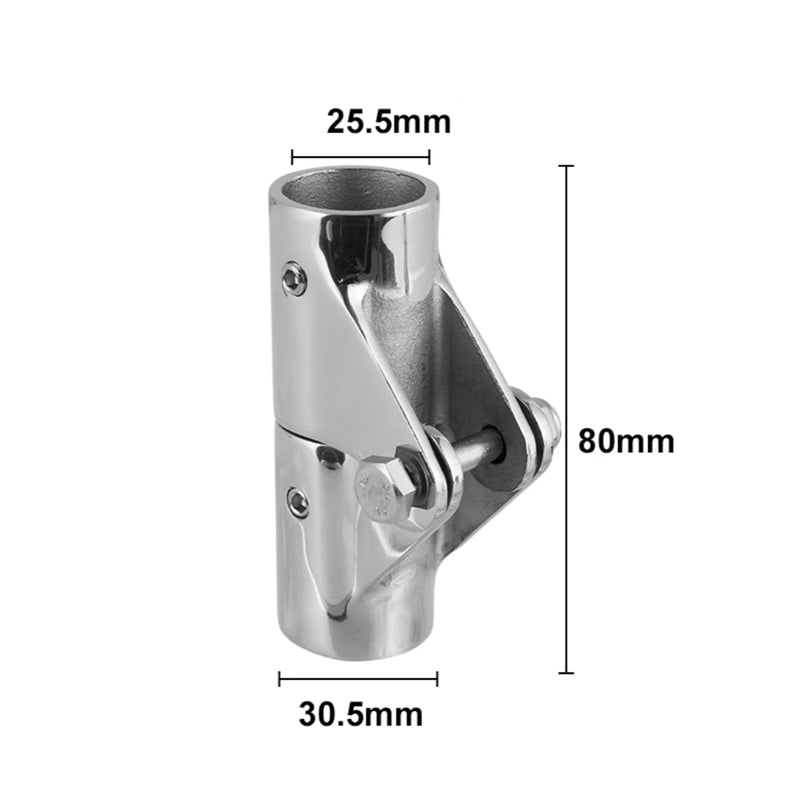 316 Stainless Steel 180° Swivel Tube Connector – Marine Bimini & Rail Fitting