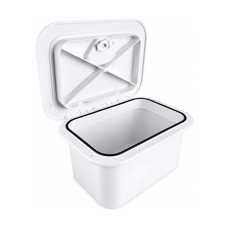 Flush Mount Storage Box with 270° Rotating Lid — Marine Boat RV Hatch Box