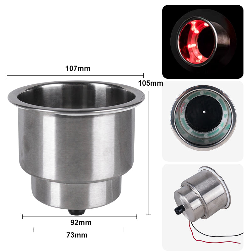 304 Stainless Steel Flush Mount Cup Holder