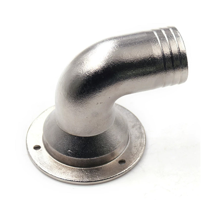 316 Stainless Steel Marine Boat Floor Drain – 90° Deck Scupper with Hose Fitting