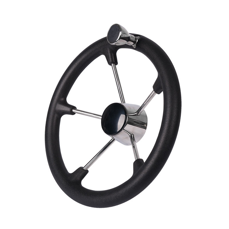 Marine Boat Steering Wheel – 316 Stainless Steel, PU Foam Grip, Ball Knob,