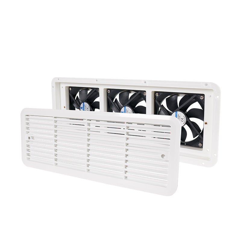 RV Exhaust Fan with Dust Screen | 12V Low-Noise Ventilation for Motorhome