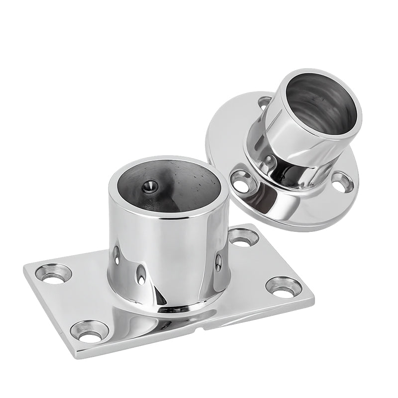 316 Stainless Steel Tube Base Flange – Round & Square Base