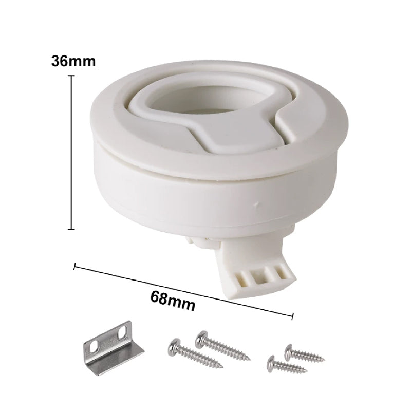 Marine Flat Draw Latch - Flush Mount Nylon Slam Latch