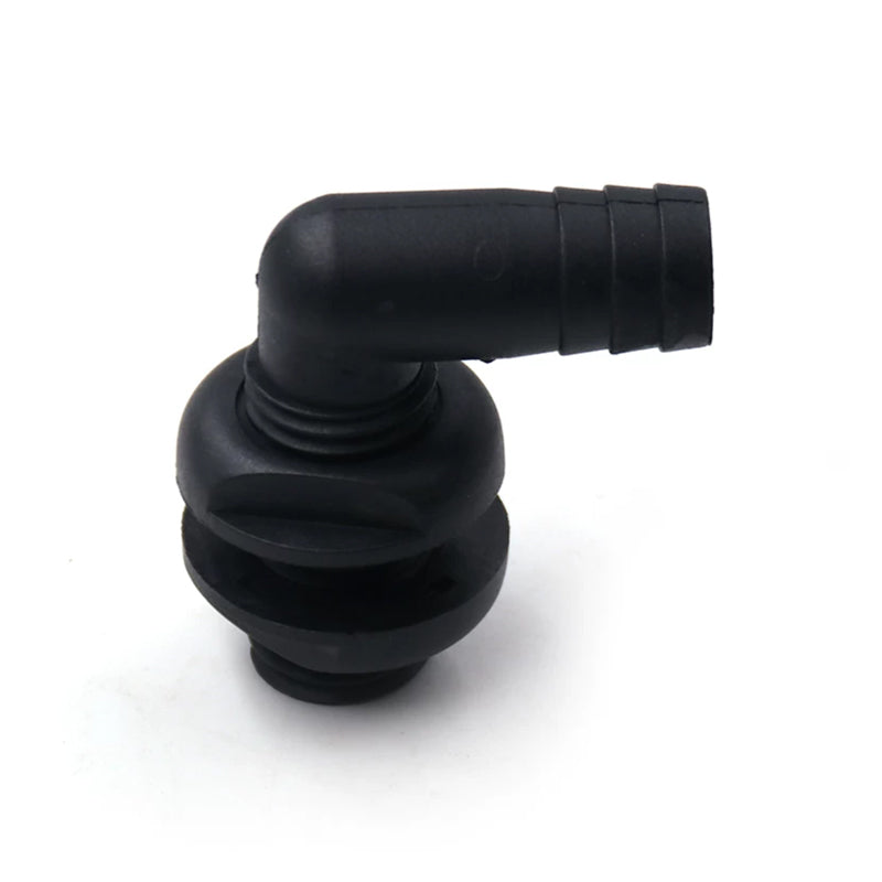 90° Marine Bilge Pump Drain Fitting – Nylon Thru-Hull Connector