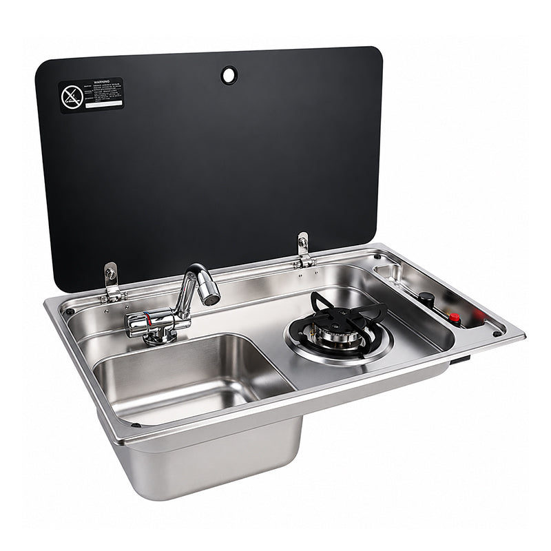 RV Single-Burner Gas Stove with Sink