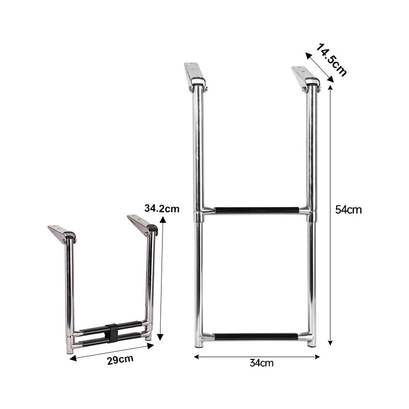 Stainless Steel Boat Swim Ladder – 3 & 4 Step | Telescoping, Folding & Under-Platform