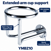 YMBZ10 structure - open ring, lower support cage, extended arms and round mounting flange