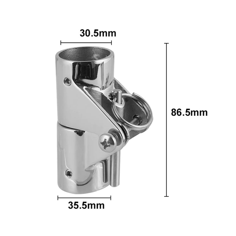 316 Stainless Steel 180° Swivel Tube Connector – Marine Bimini & Rail Fitting