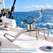 316 Stainless Steel Swivel Boat Fishing Rod Holder - 25/30 mm Mount Options | illustrative use context
