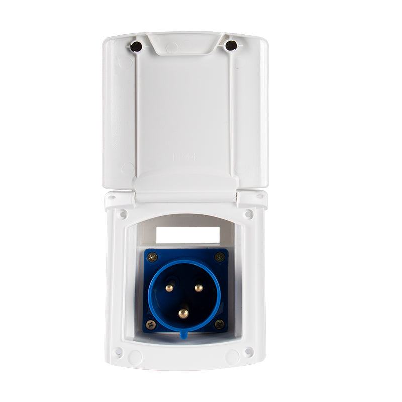 RV Shore Power Inlet Socket with Magnetic Cover | IP44 Weatherproof | 16A / 32A