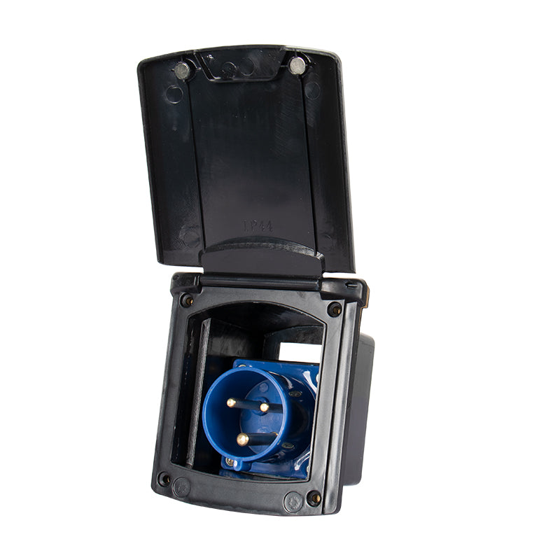 RV Shore Power Inlet Socket with Magnetic Cover | IP44 Weatherproof | 16A / 32A
