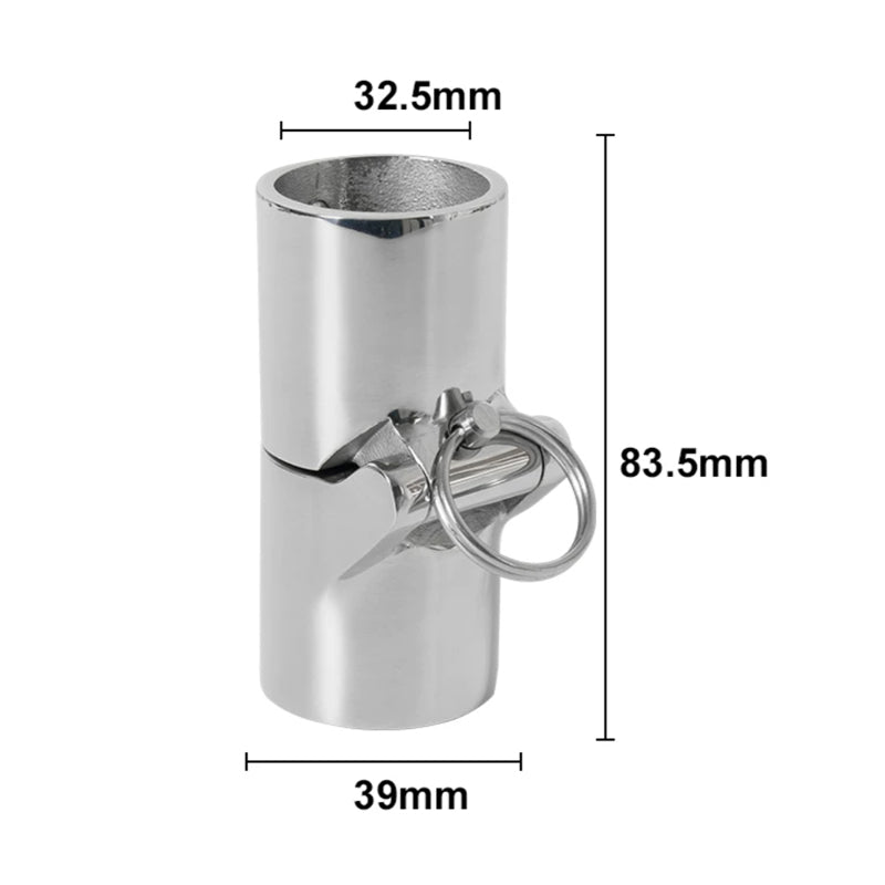 316 Stainless Steel 180° Swivel Tube Connector – Marine Bimini & Rail Fitting