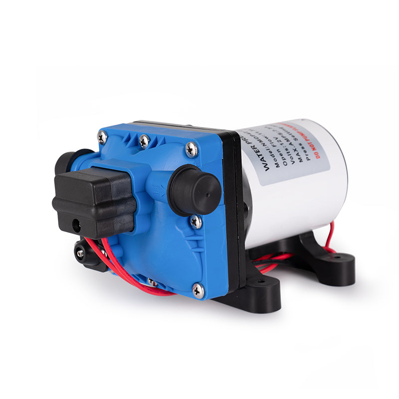 DC Diaphragm Water Pump – 12V/24V Self-Priming, Bypass Return, Dry-Run Safe