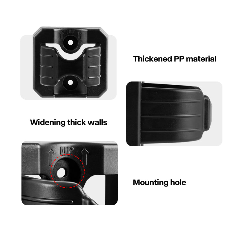 Trailer Wiring Harness Plug Holder | PP Wall-Mount Bracket for 7-Pin & 4-Pin Plugs
