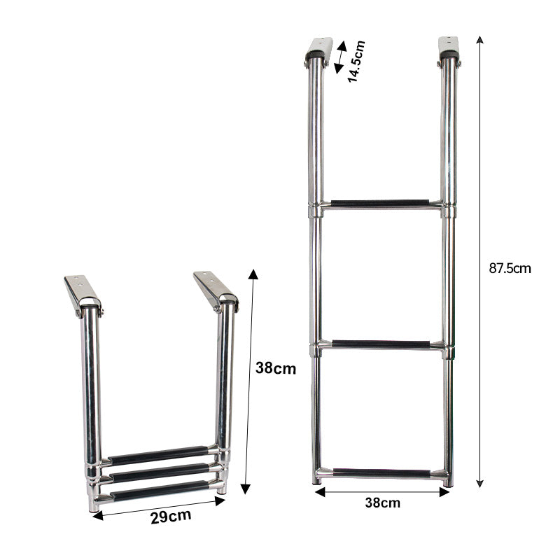 Stainless Steel Boat Swim Ladder – 3 & 4 Step | Telescoping, Folding & Under-Platform
