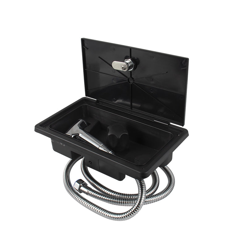 RV Exterior Shower Box Kit with Lock - Hot & Cold Outdoor Shower