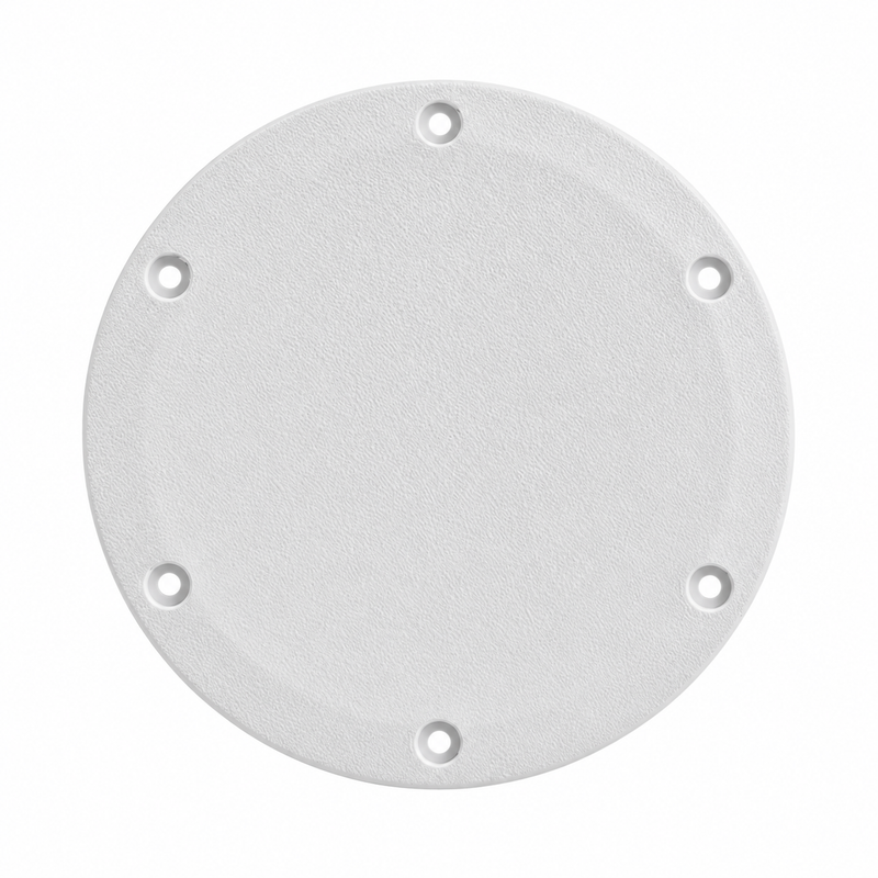 White fixed round cover - 4 inch option, single product, source-based clean main image