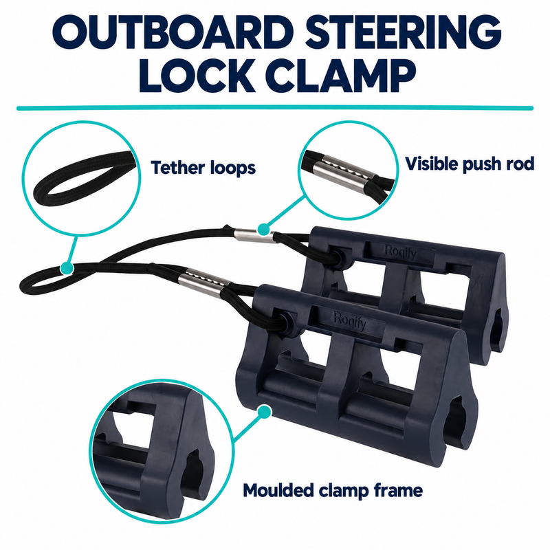 4 Inch Outboard Steering Lock Clamp for Boat Trailer Transport & Storage — product features