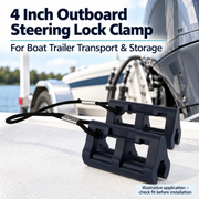 4 Inch Outboard Steering Lock Clamp for Boat Trailer Transport & Storage | illustrative use context