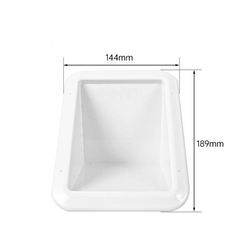 45° Marine Fuel Fill Pocket – Undrilled ABS Retrofit Box for Boat, RV & Caravan (White / Light Gray, With or Without Cover)