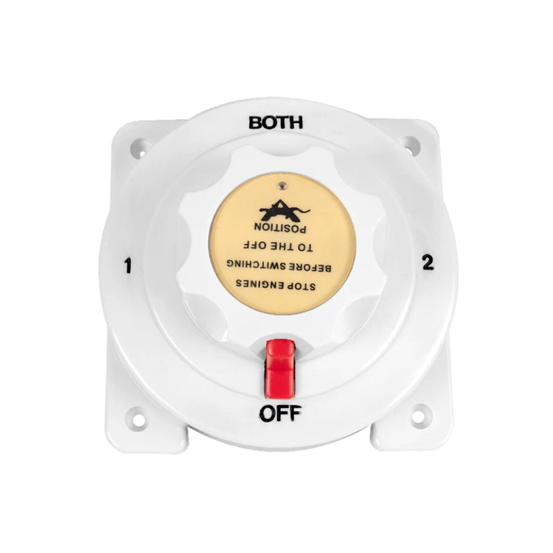 Marine Battery Switch Selector – 1-2-Both-Off Rotary Disconnect Switch for Boat & RV