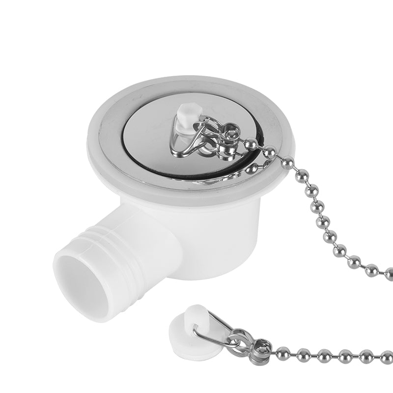 Stainless Steel Sink Drain with Chain Stopper – Leak-Proof Basin Waste Plug