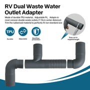 Flexible RV Sewer Hose Kit with Adapters — Camper Waste Water Drainage Set | Product image 2