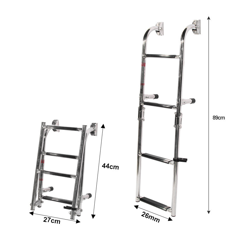 Stainless Steel Boat Swim Ladder – 3 & 4 Step | Telescoping, Folding & Under-Platform