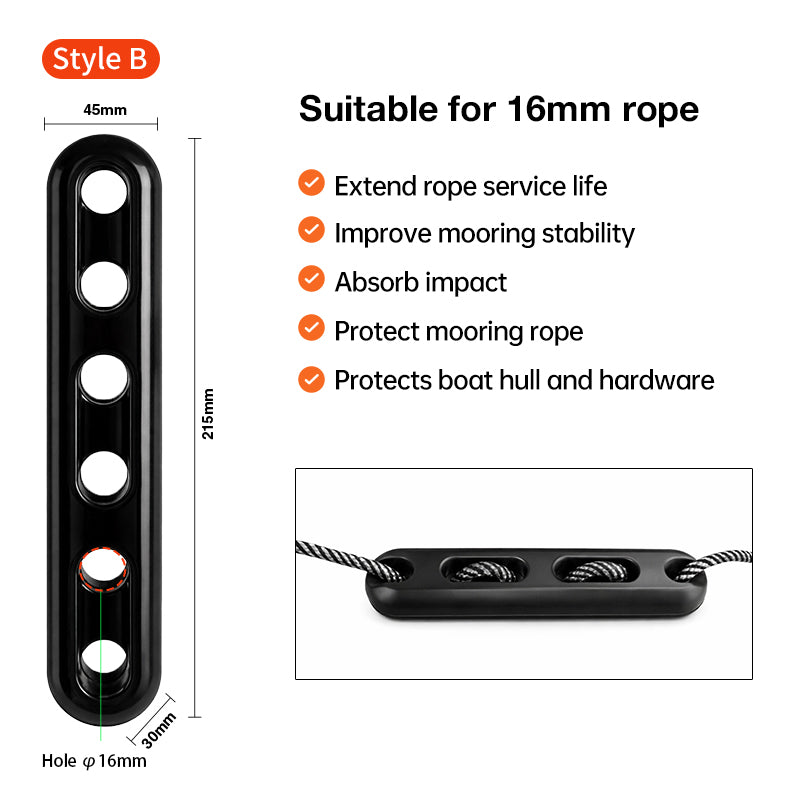 Marine Shock-Absorbing Rubber Snubber – Dock Line Buffer for Boats (3 Sizes)