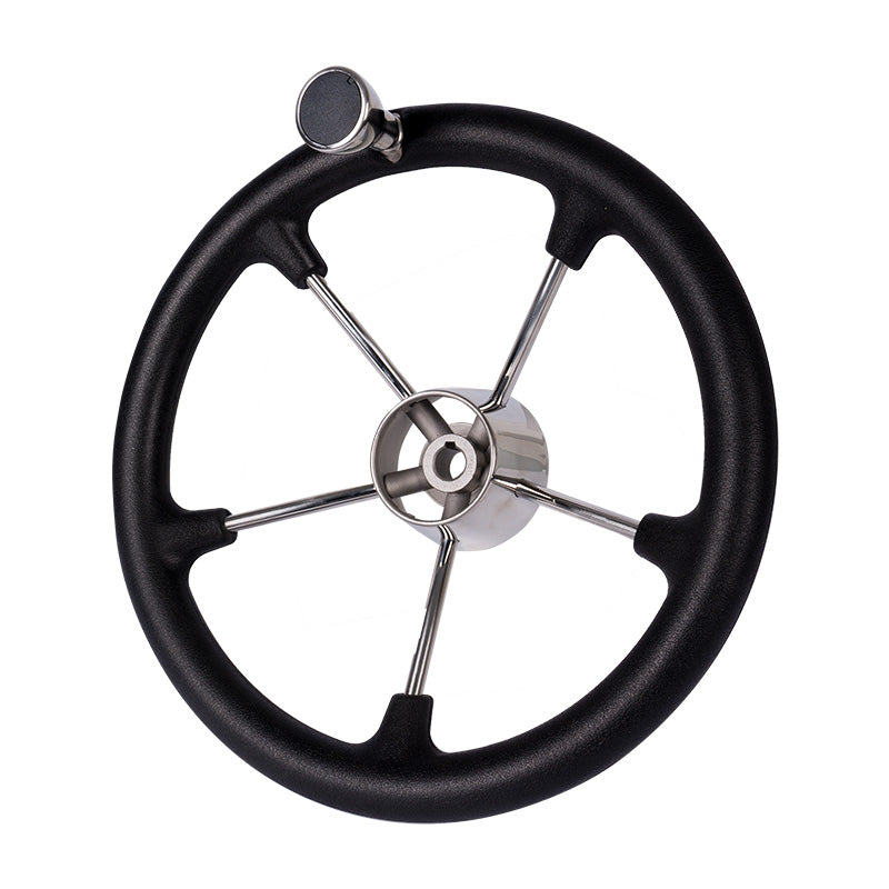 Marine Boat Steering Wheel – 316 Stainless Steel, PU Foam Grip, Ball Knob,