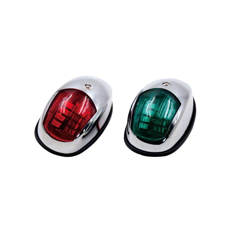 Feux de navigation bâbord et tribord – Feux de position à LED ovales pour bateaux – Universel 12 V/24 V