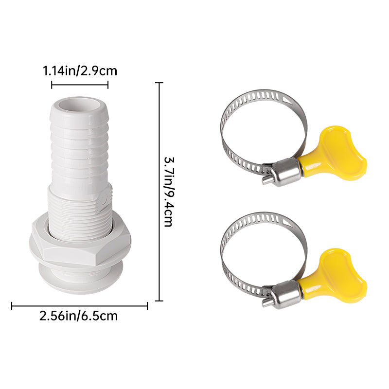 Marine Bilge Pump Hose with Check Valve Kit - Anti-Crack EVA Flexible Discharge Hose 1100GPH (78.74in/200cm)