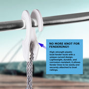 boat Fender Clips – Adjustable Marine Fender Hangers for Boat Railings | Product image 6