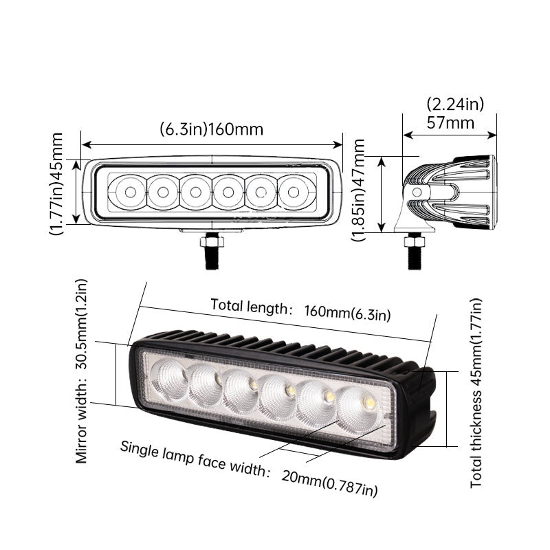 Marine Deck LED Light – 18W Waterproof Aluminum Spot Flood Beam for Boat Yacht